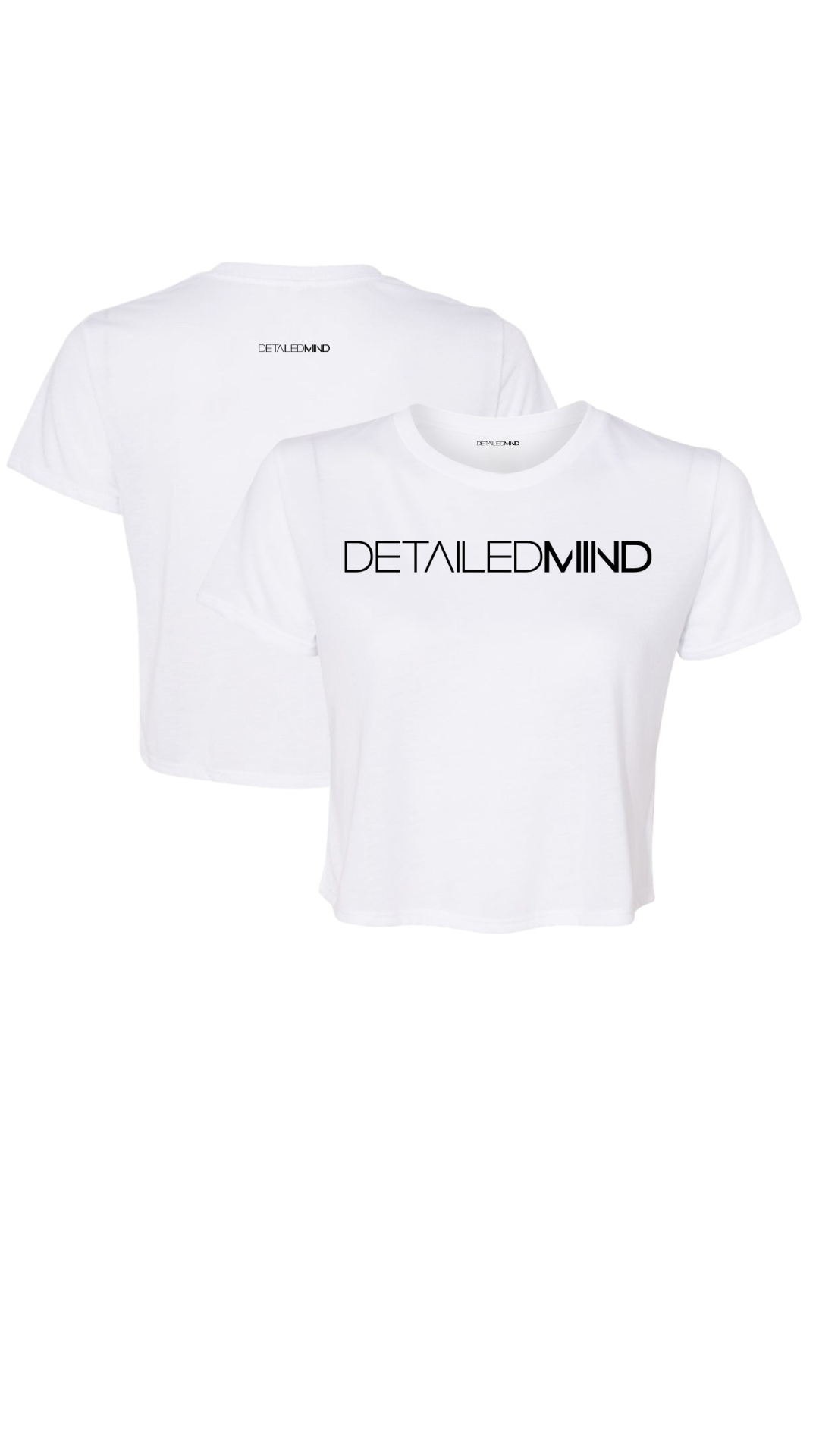 DETAILEDMIND® CROP TOP |FRONT LOGO\BLANCO|