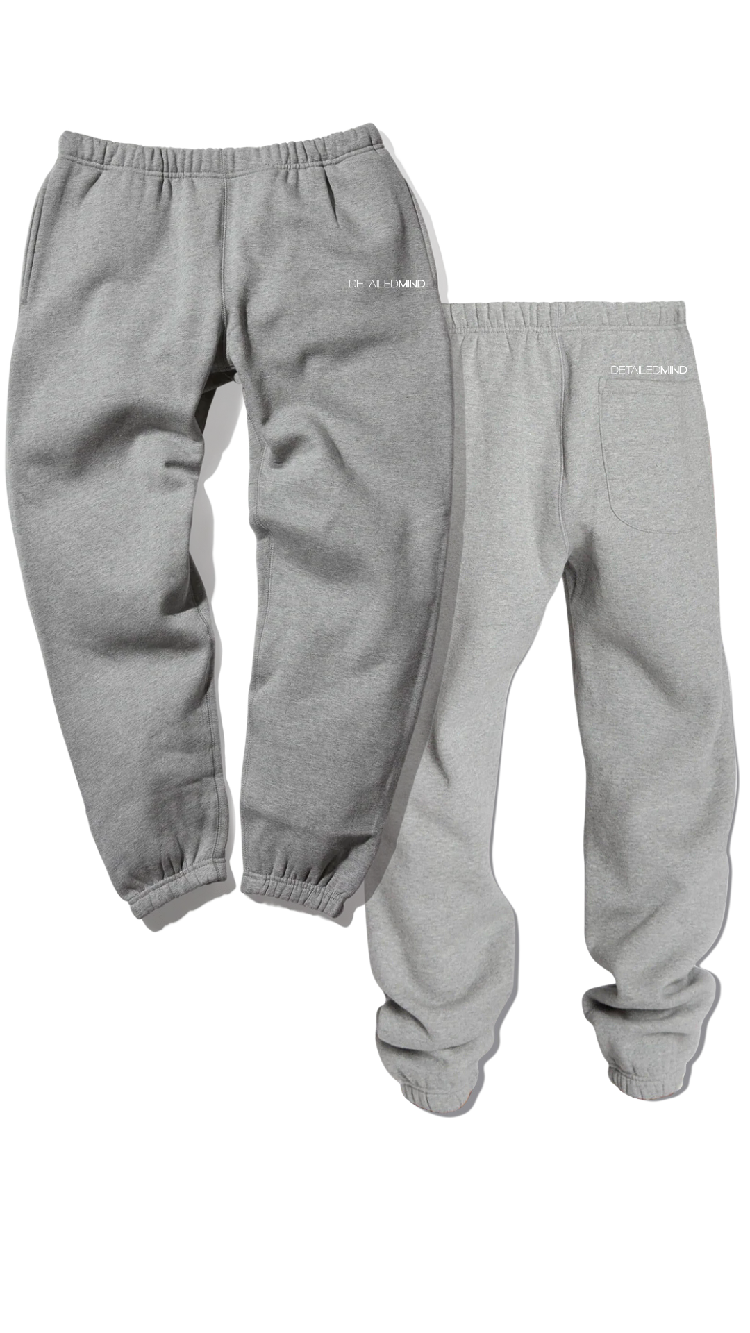 DETΛILED𝗠𝗜𝗡𝗗® SWEΛTPANTS |HEΛTHER GREY\WHITE|