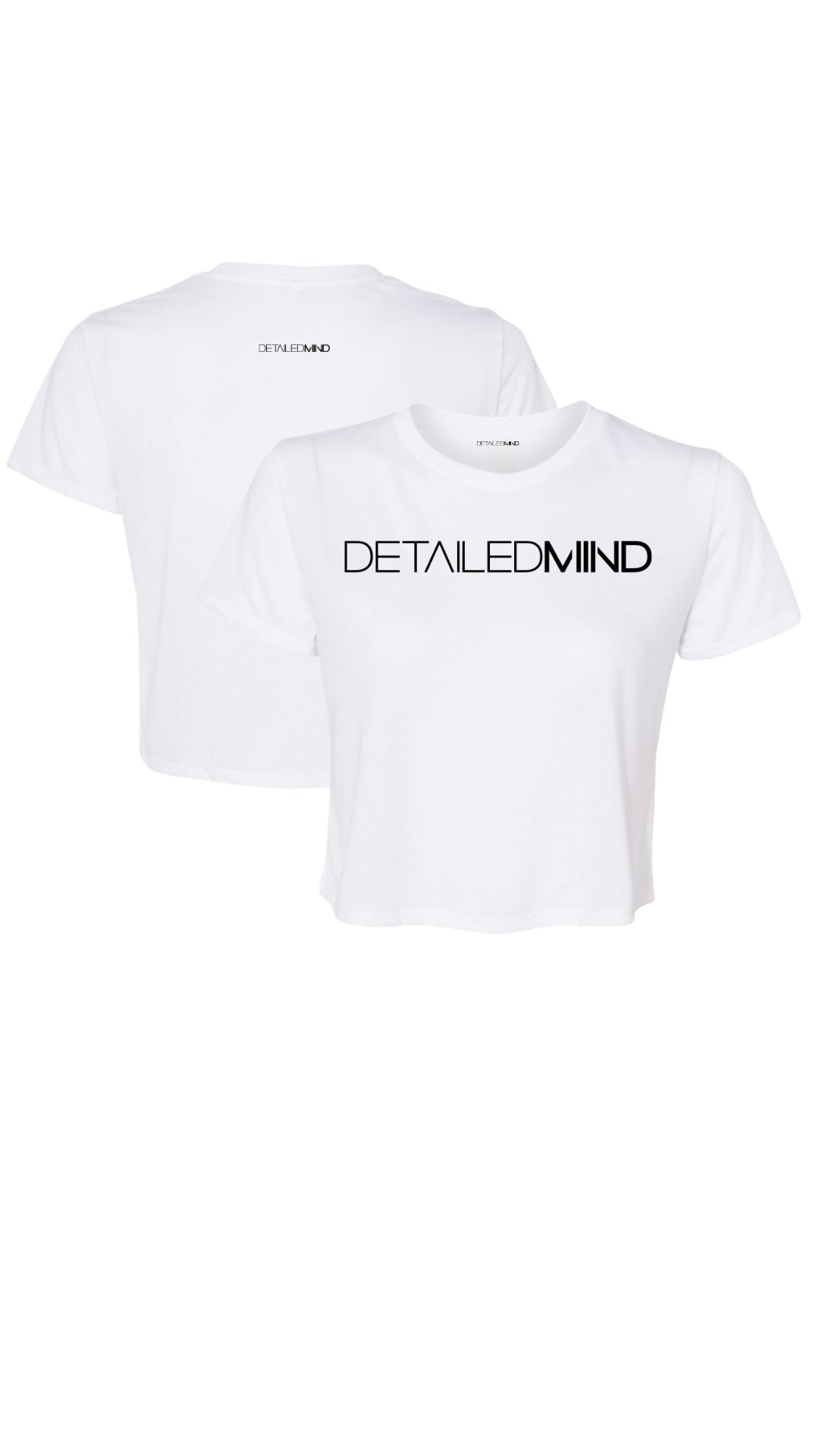 DETAILEDMIND®  CROP TOP |FRONT LOGO\BLANCO|